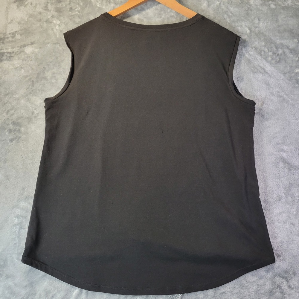 Calvin Klein Womens M Black Sequin Sleeveless‎ Top Party Evening Chic Dressy - Picture 6 of 9